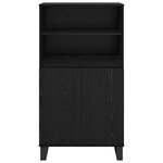 vidaXL Haut Armoire Noir 60 x 36 x 110 cm Bois d'ingénierie