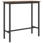vidaXL table Chêne fumé 100 x 40 x 100 5 cm Bois d'ingénierie et acier