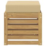 vidaXL Banc de Jardin Blanc 43 x 43 x 45 cm Bois d'Acacia Massif