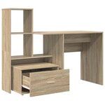 vidaXL Bureau Chêne Sonoma 131 5 x 50 x 106 5 cm Bois d'ingénierie