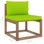 vidaXL Salon palette de jardin 6 Pièces et coussins Bois de pin imprégné