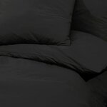 vidaXL Ensemble de housse de couette Noir 155x220 cm Microfibre légère