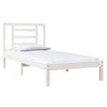 vidaXL Cadre de lit sans matelas blanc 90x200 cm bois de pin massif