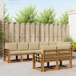 vidaXL Ensemble de canapés d'extérieur 8 Pièces Naturel et Beige
