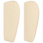 vidaXL Tête de lit avec oreilles Crème 163x23x78/88 cm Tissu