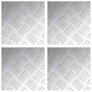 vidaXL Nez de marche Carré 4 Pièces Argenté 20 x 20 cm Aluminium