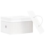 vidaXL Boîtes de rangement en bambou 4 Pièces Blanc