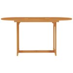 vidaXL Table de jardin 150x90x75 cm Bois de teck massif