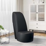 vidaXL Chaise en forme de chaussure à talon haut noir similicuir
