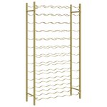 vidaXL Casier à bouteilles pour 72 bouteilles Doré Métal