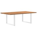 vidaXL Table à manger marron clair bois de chêne massif rectangulaire