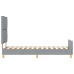 vidaXL Cadre de lit avec tête de lit Gris clair 80 x 200 cm tissu
