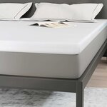 vidaXL Surmatelas Blanc 180 x 200 cm Mousse à mémoire de gel