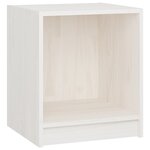 vidaXL Tables de chevet 2 Pièces Blanc 35 5x33 5x41 5 cm Pin massif