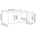 vidaXL Armoire de rangement Rose 80 x 40 x 40 cm Acier