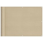 vidaXL Écran de balcon beige 75x800 cm 100  polyester oxford