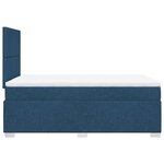 vidaXL Sommier à lattes de lit avec matelas bleu 120x190 cm tissu