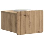 vidaXL Cabinet de chevet mural Chêne artisanal 33 x 34 5 x 24 cm
