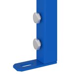 vidaXL Support mural de salle de bain Bleu 50 x 17.5 x 136 cm Acier