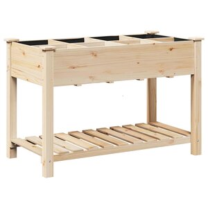 vidaXL Cache-pot de jardin avec étagère Beige 115 x 59 x 76 5 cm