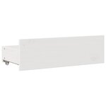 vidaXL Lit bibliothèque sans matelas blanc 90x200cm bois de pin massif