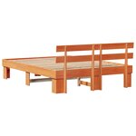 vidaXL Cadre de lit Marron 160 x 200 cm Bois de pin massif