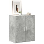 vidaXL Armoire à chaussures Gris béton 60x35x70 cm Bois d’ingénierie