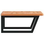 vidaXL Étagère de vasque murale acier et bois massif de hêtre