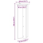 vidaXL Support de Plante 2 pièces Blanc Ø40 x 100 cm Bois d'ingénierie