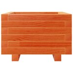 vidaXL Jardinière cire marron 40x40x26 5 cm bois de pin massif