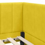 vidaXL Cadre de lit d'angle avec matelas Jaune 80 x 200 cm Velours