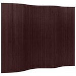 vidaXL Cloison de séparation bambou marron foncé largeur 250 cm hauteur 165 cm