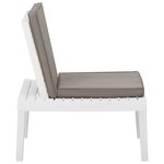 vidaXL Chaises de salon de jardin avec coussins 2 Pièces Plastique Blanc