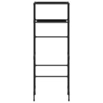 vidaXL Support de rangement 2 niveaux sur toilette Noir 53 5x28x143 cm