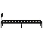 vidaXL Cadre de lit sans matelas noir bois massif