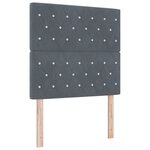 Tête de lit vidaXL tuftée avec boutons en cristal gris foncé 100 cm en velours