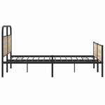 vidaXL Cadre de lit en métal sans matelas chêne fumé 180x200 cm