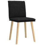 vidaXL Chaises à manger lot de 2 noir tissu