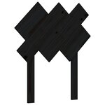 vidaXL Cadre de lit sans matelas noir bois de pin massif