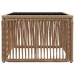 vidaXL Table de Jardin Beige et Noir 55 x 55 x 37 cm