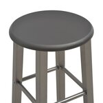 vidaXL Ensemble de bar 3 Pièces Bois et acier Anthracite