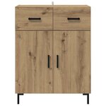 vidaXL Buffet Chêne artisanal 69 5 x 34 x 90 cm Bois d'ingénierie