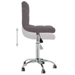 Chaise fauteuil siège pivotante de bureau informatique étude tissu taupe 02_0024183