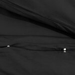 vidaXL Ensemble de housse de couette Noir 260x240 cm Coton