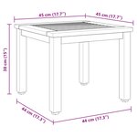 vidaXL Tables de jardin Naturel et gris 45 x 45 x 38 cm