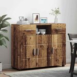 vidaXL Cabinet en Bois avec tiroir Bois ancien 88 5 x 30 5 x 73 cm