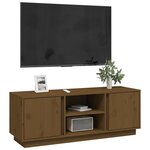 vidaXL Meuble TV Marron miel 110x35x40 5 cm Bois de pin massif