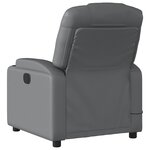 vidaXL Fauteuil de massage inclinable Gris Similicuir