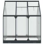 vidaXL Serre de jardin avec porte Anthracite 183 5 x 183 5 x 207 cm