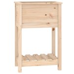 vidaXL Jardinière avec étagère 54x34 5x81 cm Bois massif de pin